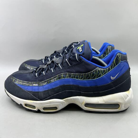 Nike Air Max 95 Premium Running Shoes Men Size 13 Blue White Comfort Sneakers - Picture 3 of 9